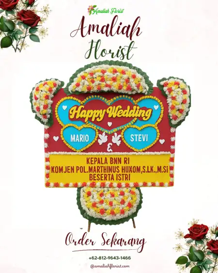 Papan Bunga Pernikahan Ambit